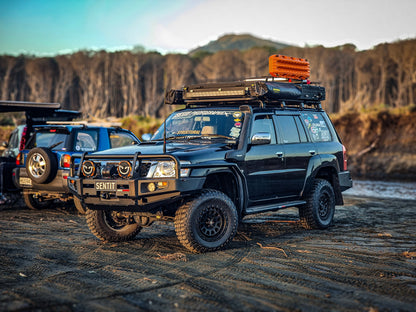 ROCKARMOR PREMIUM STEEL BULLBAR TO SUIT NISSAN PATROL GU4 2005 To Current (Full Bar Replacement)