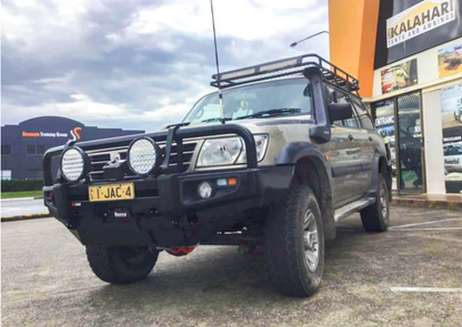 ROCKARMOR PREMIUM STEEL BULLBAR TO SUIT NISSAN PATROL GU1 97- 09/2004 (Full Bar Replacement)