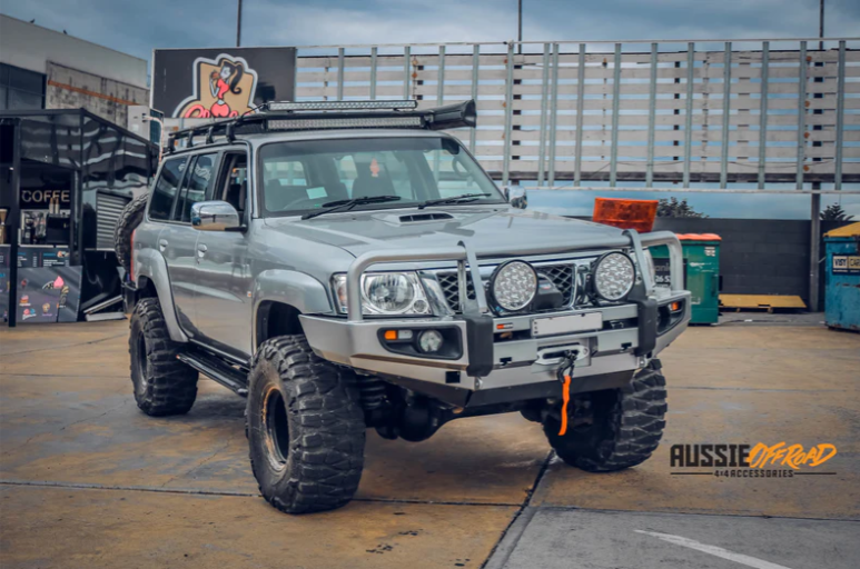 ROCKARMOR PREMIUM STEEL BULLBAR TO SUIT NISSAN PATROL GU4 2005 To Current (Full Bar Replacement)