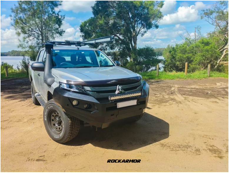 ROCKARMOR GT STEEL HOOPLESS BULLBAR TO SUIT MITSUBISHI TRITON MR 2019+ (Full Bar Replacement)