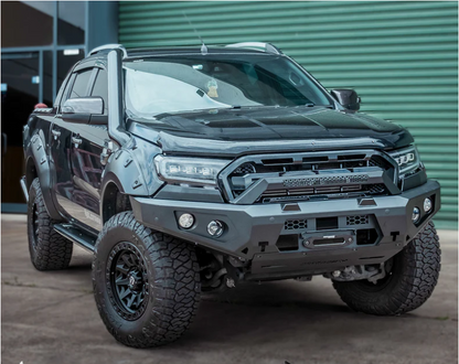 ROCKARMOR GT HOOPLESS STEEL BULLBAR TO SUIT FORD RANGER PX1, 2 & 3