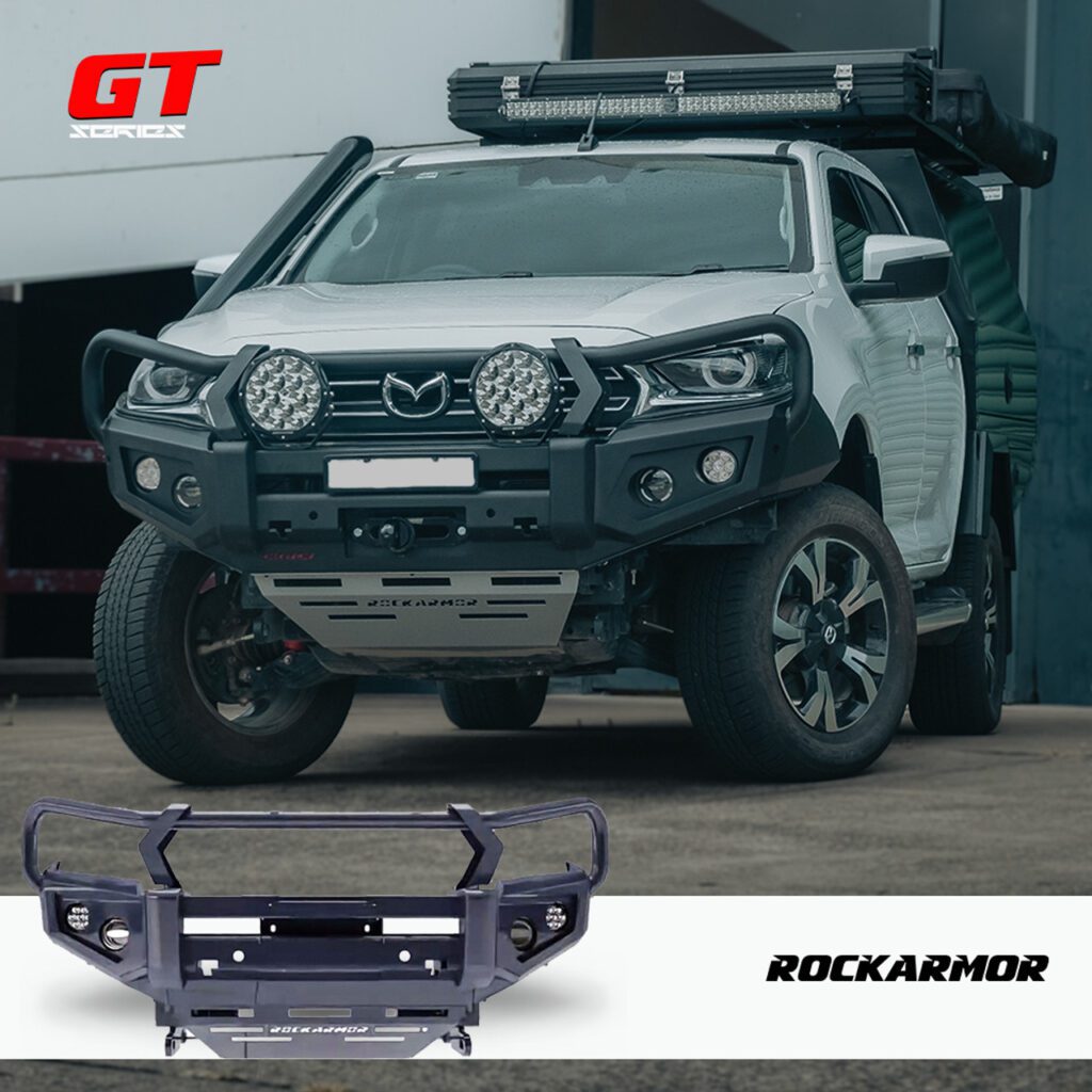 ROCKARMOR GT STEEL HOOP BULLBAR TO SUIT MAZDA BT50 2020+ (Full Bar Replacement)