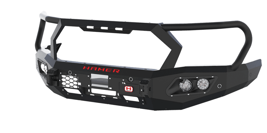 Hamer AM106-PT King Series Plus Winch Bar for Toyota Hilux Cruiser 2021-on with Factory Flares